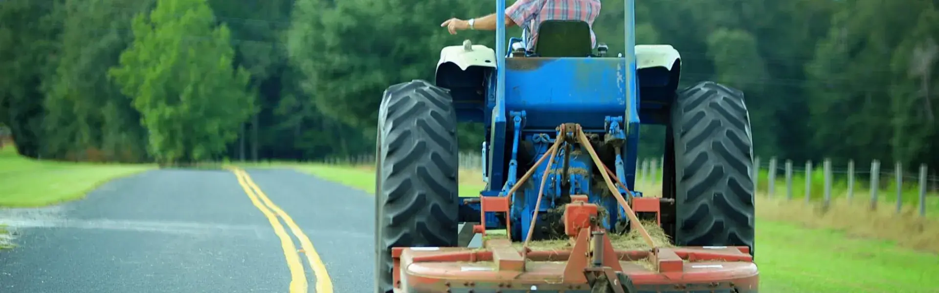 Tractor on a road